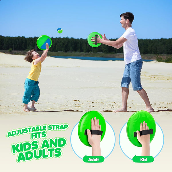 Toss and Catch Ball Set Upgraded - Kids Toys Beach Toys Baseball Games - Sturdy & Water