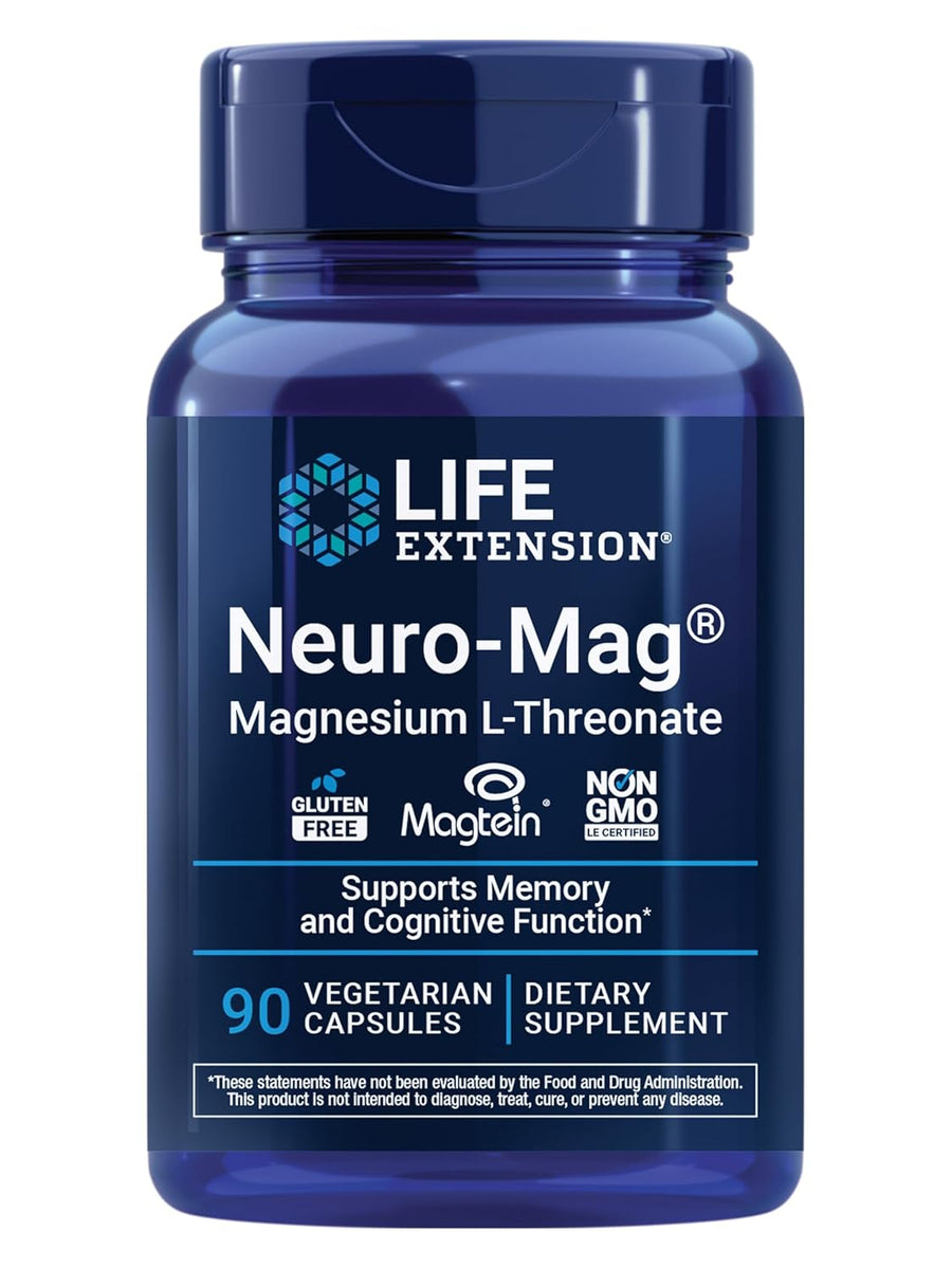 Life Extension Neuro-Mag Magnesium L-Threonate, Memory Health, Quick Thinking, Cognitive Health Support