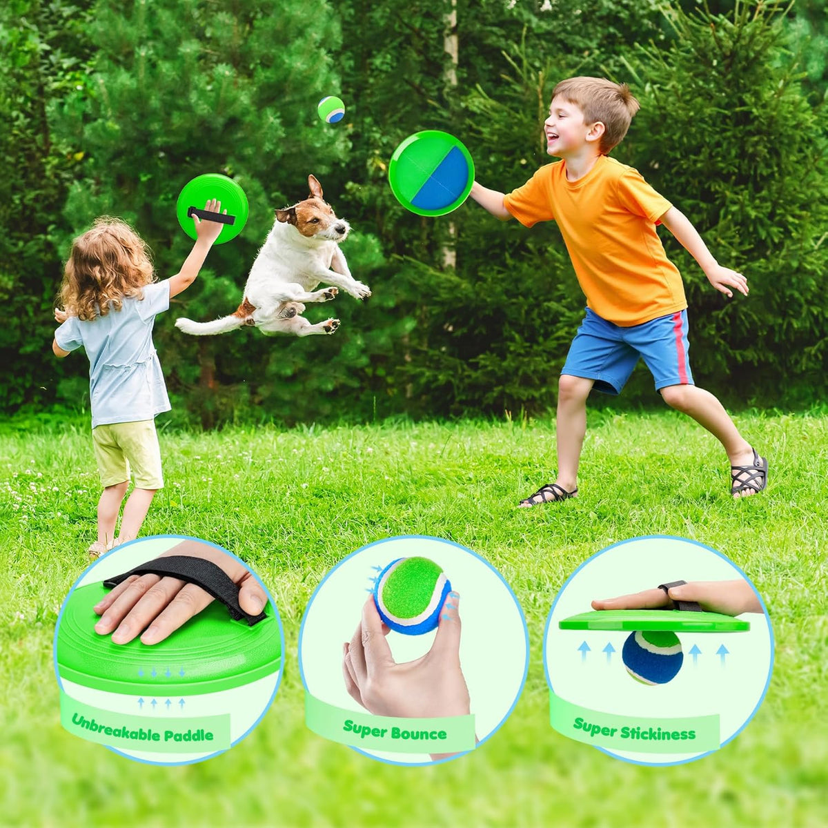 Toss and Catch Ball Set Upgraded - Kids Toys Beach Toys Baseball Games - Sturdy & Water