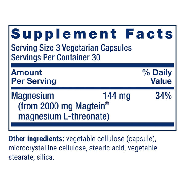 Life Extension Neuro-Mag Magnesium L-Threonate, Memory Health, Quick Thinking, Cognitive Health Support