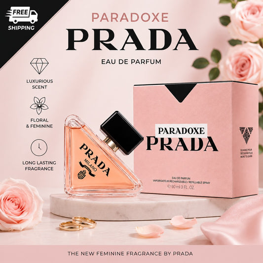 Prada Paradoxe perfume, Prada Paradoxe Eau de Parfum, Prada Paradoxe women, Prada perfume for women, women's EDP, designer perfume women, Prada fragrance, Paradoxe 90ml, Paradoxe 3 oz, women's luxury fragrance, feminine perfume, designer fragrance, Prada women's perfume